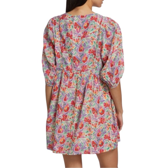 BA&SH Aleo Floral Mini Dress in Ecru Size Small - Picture 2 of 9